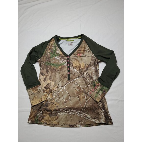 Under armour Tops - Under Armour Women's Scent Control Real Tree Shirt Camo Size XL Base Layer